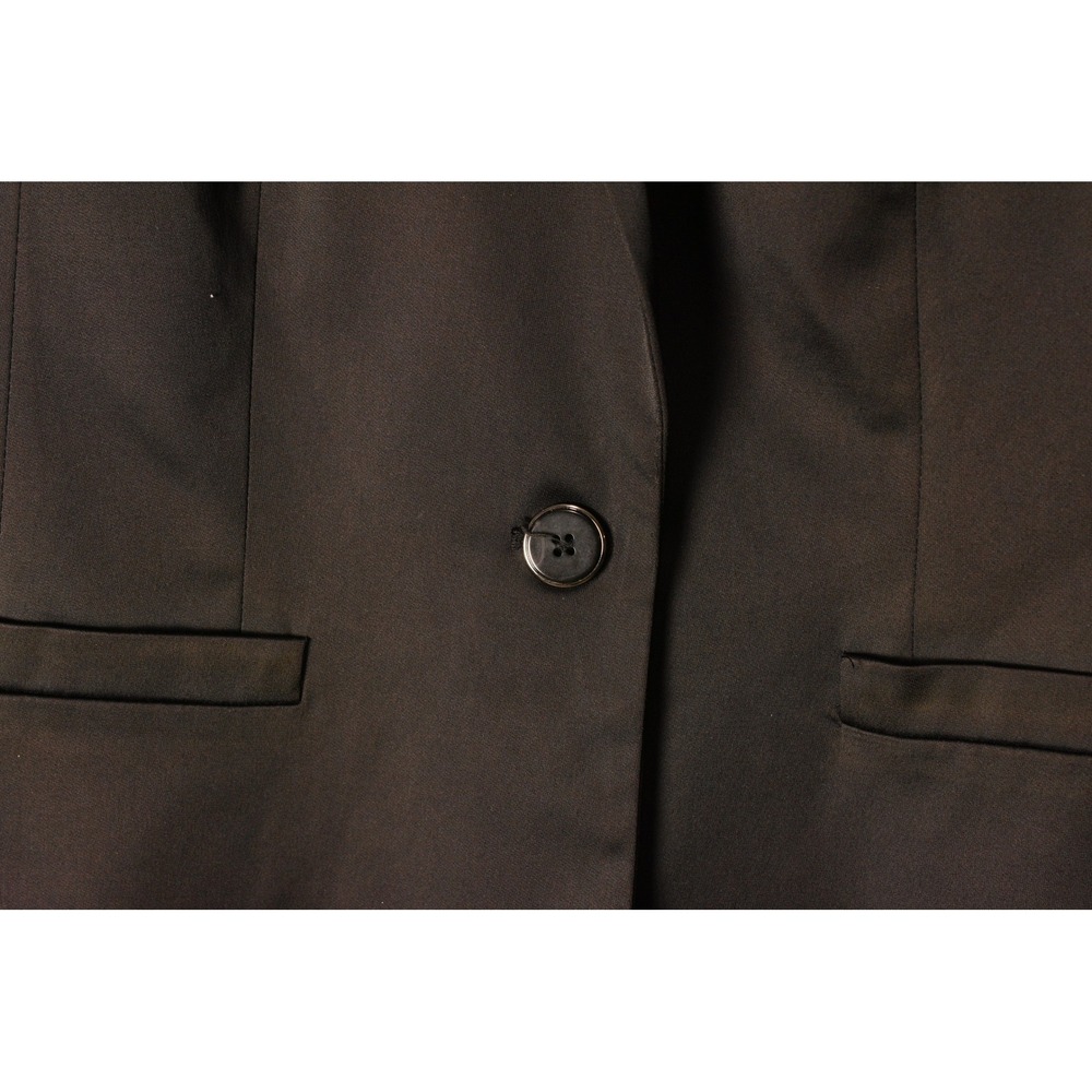 MNG By Mango Brown 1 Button Blazer Womens M Cotton Waterproof Rain Jacket - Picture 4 of 8